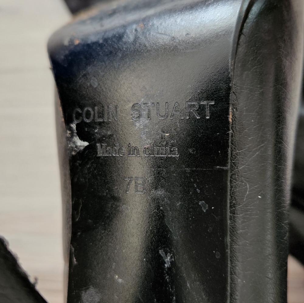 Colin Stuart Victoria's Secret Black Over The Knee High Heel Boots - Picture 7 of 10
